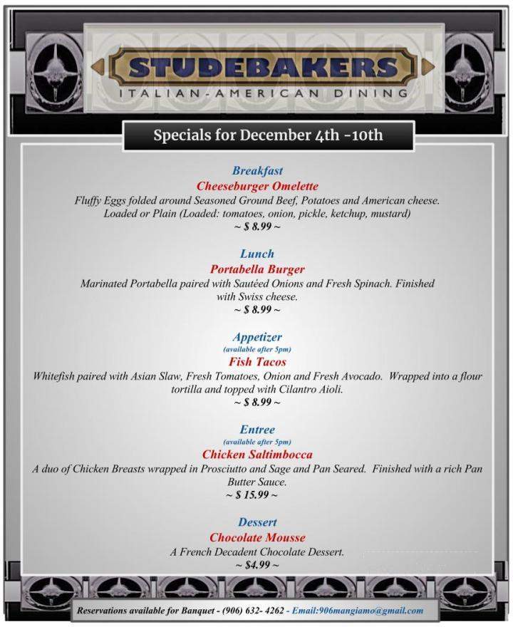 Studebaker's Restaurant & Lnge - Sault Ste Marie, MI