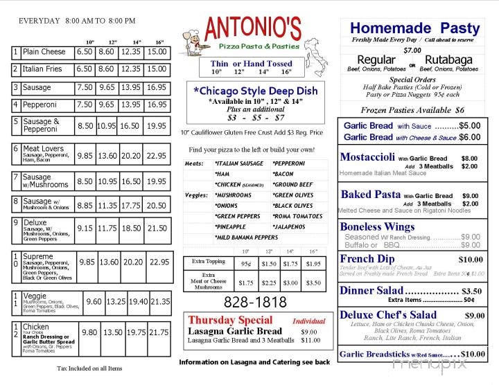 Antonio's Pizza, Pasta & Pasties - Iron Mountain, MI