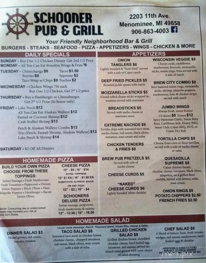 Schooner Pub & Grill - Menominee, MI